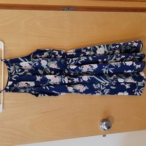 Blue Rain Navy Floral Size M Dress